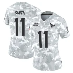 Houston Texans Women's Limited Arctic Camo 2024 Salute to Service Jersey (11 Tremon Smith)