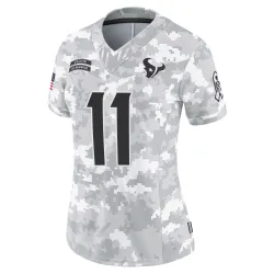 Houston Texans Women's Limited Arctic Camo 2024 Salute to Service Jersey (11 Tremon Smith)