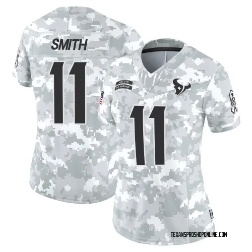 Houston Texans Women's Limited Arctic Camo 2024 Salute to Service Jersey (11 Tremon Smith)