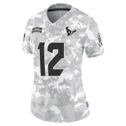 Houston Texans Women's Limited Arctic Camo 2024 Salute to Service Jersey (12 Nico Collins)