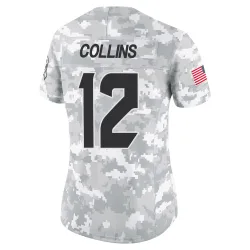 Houston Texans Women's Limited Arctic Camo 2024 Salute to Service Jersey (12 Nico Collins)