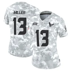 Houston Texans Women's Limited Arctic Camo 2024 Salute to Service Jersey (13 Braxton Miller)