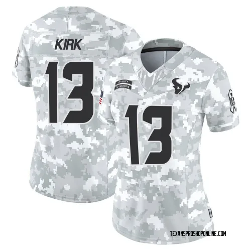 Houston Texans Women's Limited Arctic Camo 2024 Salute to Service Jersey (13 Christian Kirk)