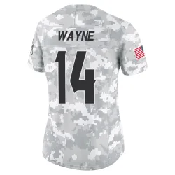 Houston Texans Women's Limited Arctic Camo 2024 Salute to Service Jersey (14 Jared Wayne)
