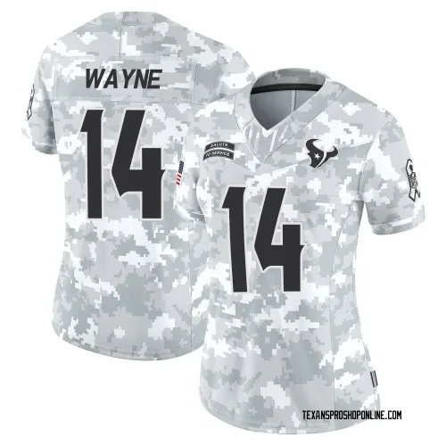 Houston Texans Women's Limited Arctic Camo 2024 Salute to Service Jersey (14 Jared Wayne)