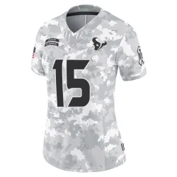 Houston Texans Women's Limited Arctic Camo 2024 Salute to Service Jersey (15 Ka'imi Fairbairn)