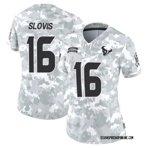 Houston Texans Women's Limited Arctic Camo 2024 Salute to Service Jersey (16 Kedon Slovis)