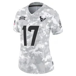Houston Texans Women's Limited Arctic Camo 2024 Salute to Service Jersey (17 Braxton Berrios)