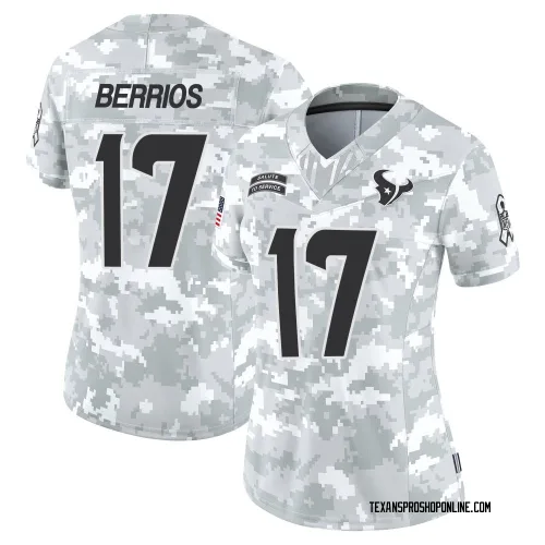 Houston Texans Women's Limited Arctic Camo 2024 Salute to Service Jersey (17 Braxton Berrios)