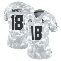 Houston Texans Women's Limited Arctic Camo 2024 Salute to Service Jersey (18 Graham Mertz)