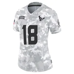 Houston Texans Women's Limited Arctic Camo 2024 Salute to Service Jersey (18 Graham Mertz)