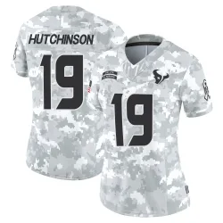 Houston Texans Women's Limited Arctic Camo 2024 Salute to Service Jersey (19 Xavier Hutchinson)