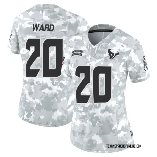 Houston Texans Women's Limited Arctic Camo 2024 Salute to Service Jersey (20 Jimmie Ward)