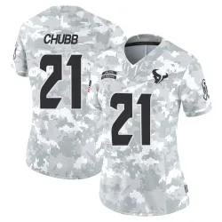 Houston Texans Women's Limited Arctic Camo 2024 Salute to Service Jersey (21 Nick Chubb)