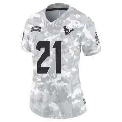 Houston Texans Women's Limited Arctic Camo 2024 Salute to Service Jersey (21 Nick Chubb)