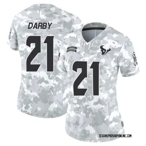 Houston Texans Women's Limited Arctic Camo 2024 Salute to Service Jersey (21 Ronald Darby)