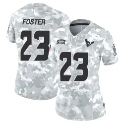 Houston Texans Women's Limited Arctic Camo 2024 Salute to Service Jersey (23 Arian Foster)