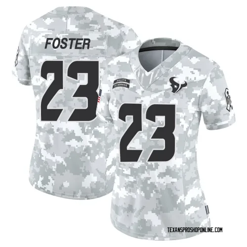 Houston Texans Women's Limited Arctic Camo 2024 Salute to Service Jersey (23 Arian Foster)