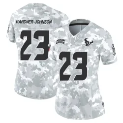 Houston Texans Women's Limited Arctic Camo 2024 Salute to Service Jersey (23 C.J. Gardner-Johnson)