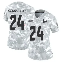 Houston Texans Women's Limited Arctic Camo 2024 Salute to Service Jersey (24 Derek Stingley Jr.)