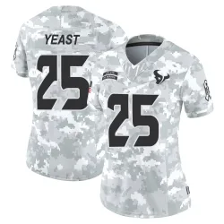 Houston Texans Women's Limited Arctic Camo 2024 Salute to Service Jersey (25 Russ Yeast)