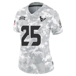 Houston Texans Women's Limited Arctic Camo 2024 Salute to Service Jersey (25 Russ Yeast)