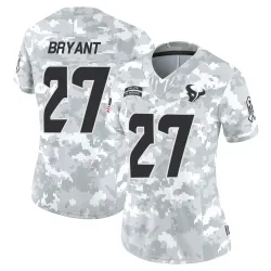 Houston Texans Women's Limited Arctic Camo 2024 Salute to Service Jersey (27 Myles Bryant)