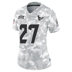 Houston Texans Women's Limited Arctic Camo 2024 Salute to Service Jersey (27 Myles Bryant)