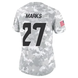 Houston Texans Women's Limited Arctic Camo 2024 Salute to Service Jersey (27 Woody Marks)