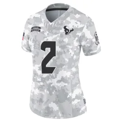 Houston Texans Women's Limited Arctic Camo 2024 Salute to Service Jersey (2 Calen Bullock)