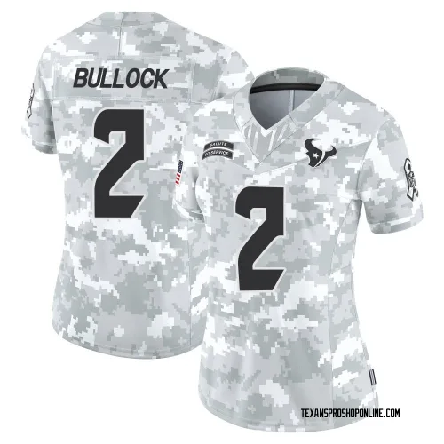 Houston Texans Women's Limited Arctic Camo 2024 Salute to Service Jersey (2 Calen Bullock)