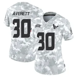 Houston Texans Women's Limited Arctic Camo 2024 Salute to Service Jersey (30 Anthony Averett)