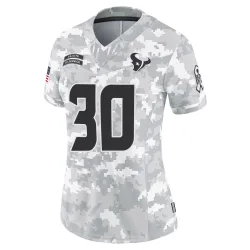 Houston Texans Women's Limited Arctic Camo 2024 Salute to Service Jersey (30 Anthony Averett)