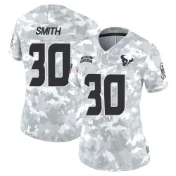Houston Texans Women's Limited Arctic Camo 2024 Salute to Service Jersey (30 Jaylin Smith)