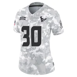Houston Texans Women's Limited Arctic Camo 2024 Salute to Service Jersey (30 Jaylin Smith)