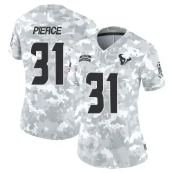 Houston Texans Women's Limited Arctic Camo 2024 Salute to Service Jersey (31 Dameon Pierce)