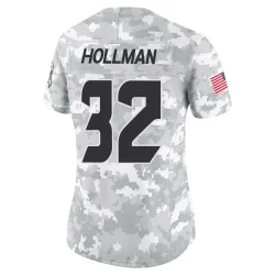 Houston Texans Women's Limited Arctic Camo 2024 Salute to Service Jersey (32 Ka'dar Hollman)