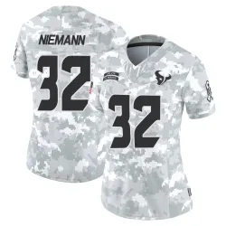 Houston Texans Women's Limited Arctic Camo 2024 Salute to Service Jersey (32 Nick Niemann)