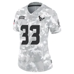 Houston Texans Women's Limited Arctic Camo 2024 Salute to Service Jersey (33 Dare Ogunbowale)