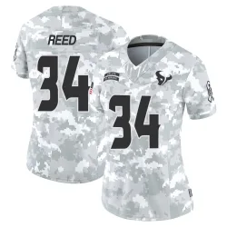 Houston Texans Women's Limited Arctic Camo 2024 Salute to Service Jersey (34 Jaylen Reed)