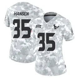 Houston Texans Women's Limited Arctic Camo 2024 Salute to Service Jersey (35 Jake Hansen)