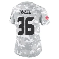 Houston Texans Women's Limited Arctic Camo 2024 Salute to Service Jersey (36 Alijah Huzzie)