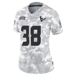 Houston Texans Women's Limited Arctic Camo 2024 Salute to Service Jersey (38 Keydrain Calligan)