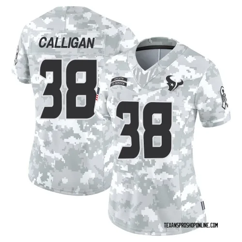 Houston Texans Women's Limited Arctic Camo 2024 Salute to Service Jersey (38 Keydrain Calligan)