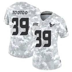 Houston Texans Women's Limited Arctic Camo 2024 Salute to Service Jersey (39 Henry To'oTo'o)