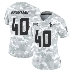 Houston Texans Women's Limited Arctic Camo 2024 Salute to Service Jersey (40 Austin Brinkman)