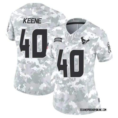 Houston Texans Women's Limited Arctic Camo 2024 Salute to Service Jersey (40 Dalton Keene)