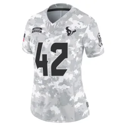 Houston Texans Women's Limited Arctic Camo 2024 Salute to Service Jersey (42 Luke Lachey)