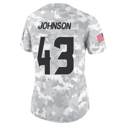 Houston Texans Women's Limited Arctic Camo 2024 Salute to Service Jersey (43 Jakob Johnson)