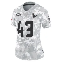 Houston Texans Women's Limited Arctic Camo 2024 Salute to Service Jersey (43 Neville Hewitt)